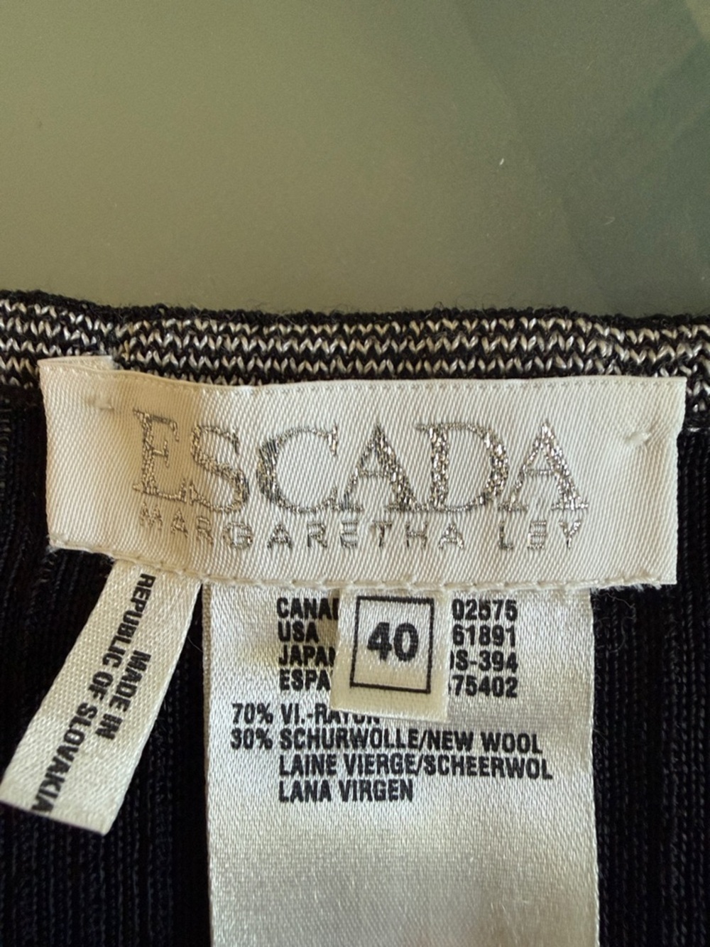 Escada Margareta Ley Black Knit Tank Top Designer Sleeveless Couture Top - Picture 5 of 5